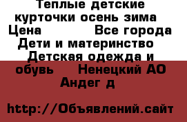 Теплые детские курточки осень-зима › Цена ­ 1 000 - Все города Дети и материнство » Детская одежда и обувь   . Ненецкий АО,Андег д.